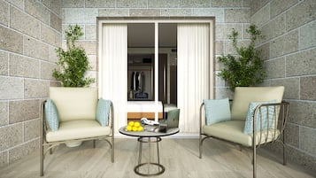 Relax in style with comfortable seating and a stylish outdoor space.