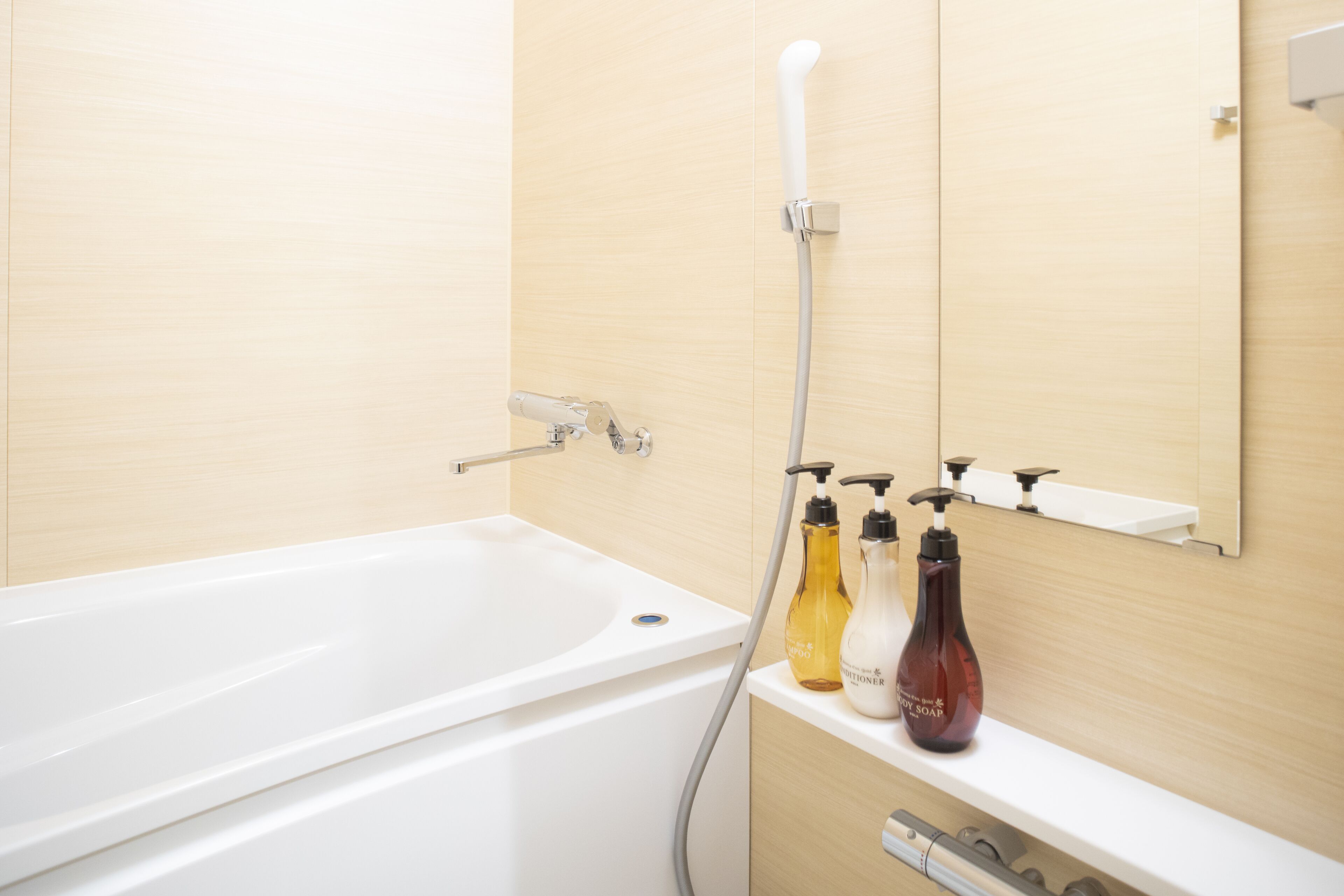 free toiletries, hair dryer, slippers, bidet