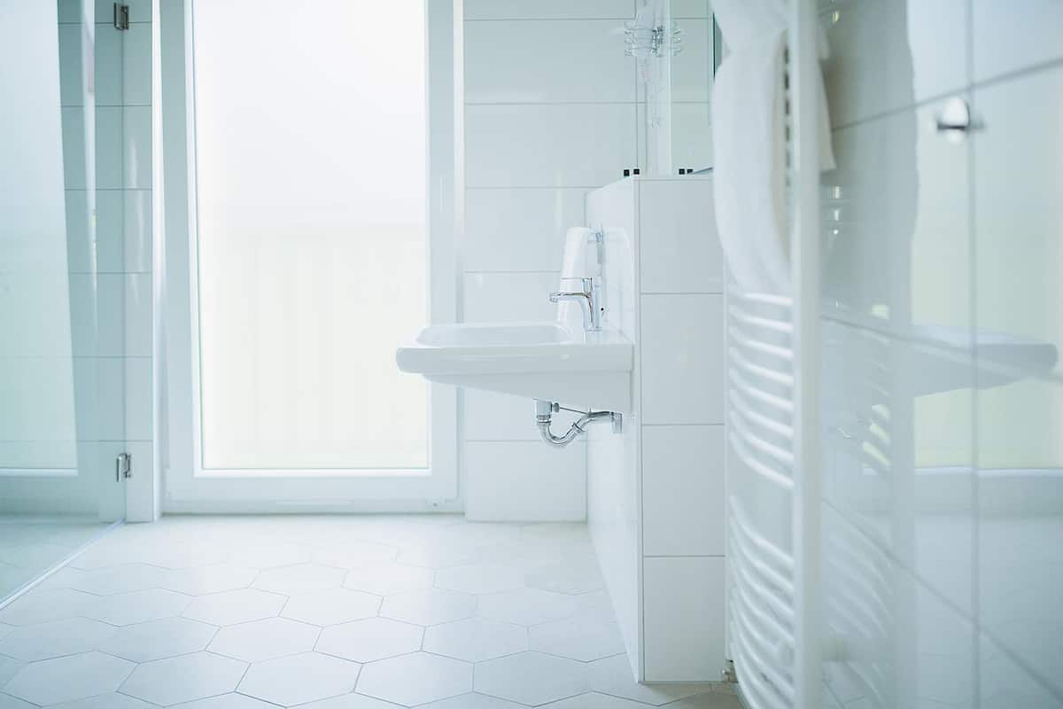 shower, slippers, towels