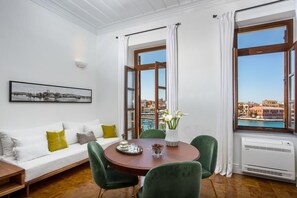 Apartment, Sea View | Living area | Flat-screen TV - Domicile Chania - Venetian Residence (Chania)