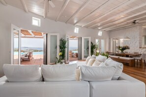 Smart TV, chimenea, reproductor de DVD y libros 