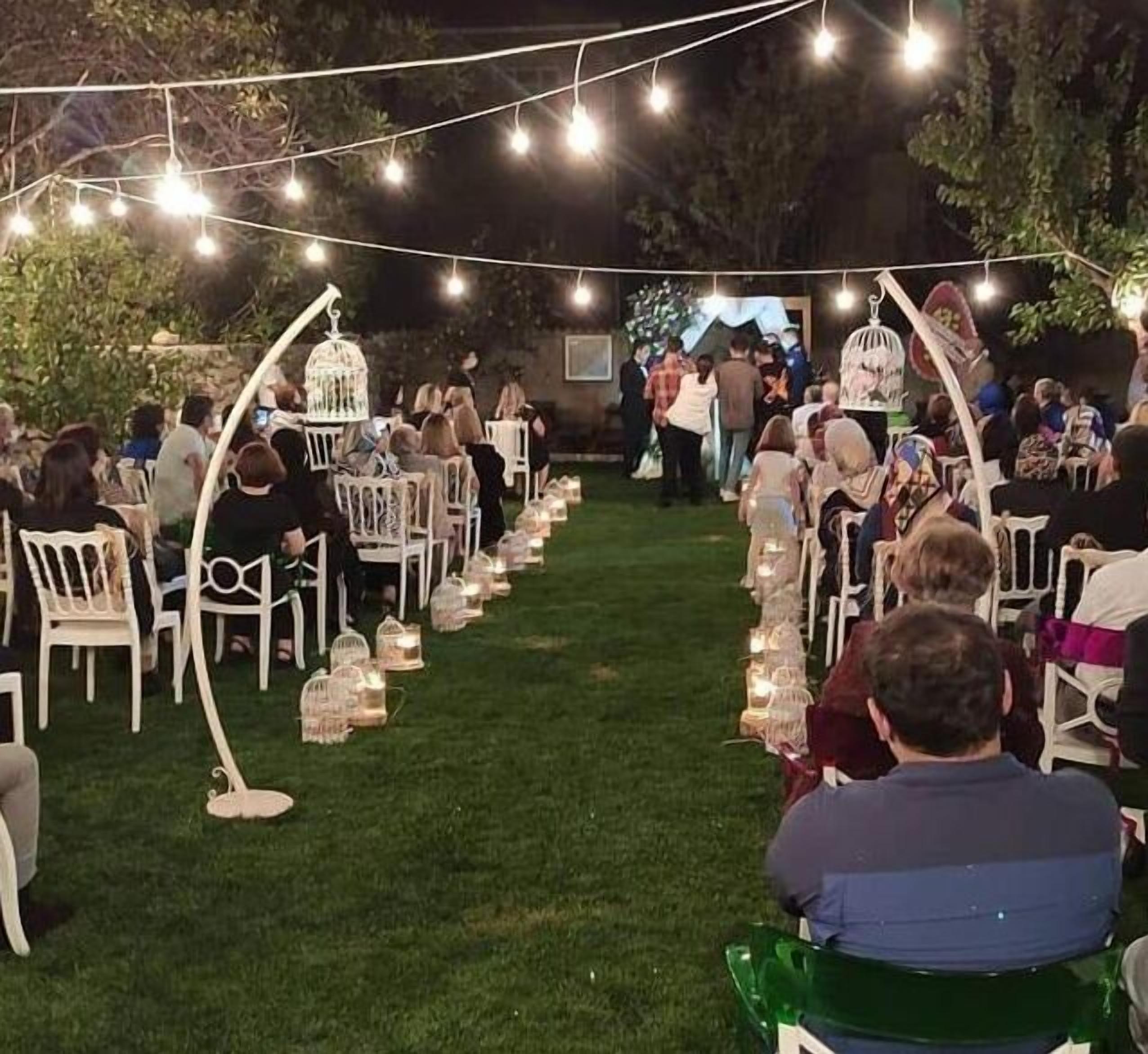 outdoor banquet area