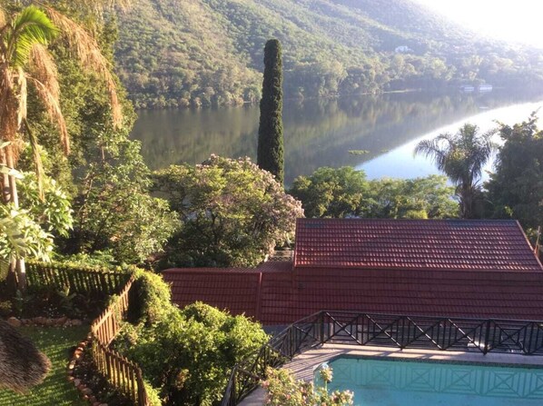 Deluxe Double Room, Pool View | View from room - Cozy Kosmos (Hartbeespoort)