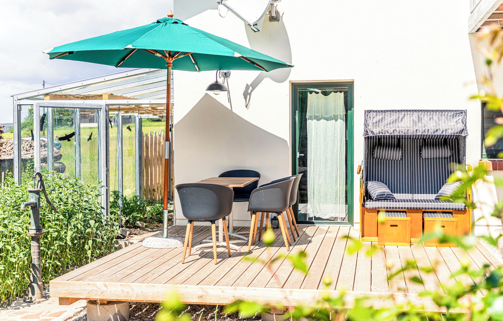Ferienwohnung Buche Barriere arm-Terrasse2