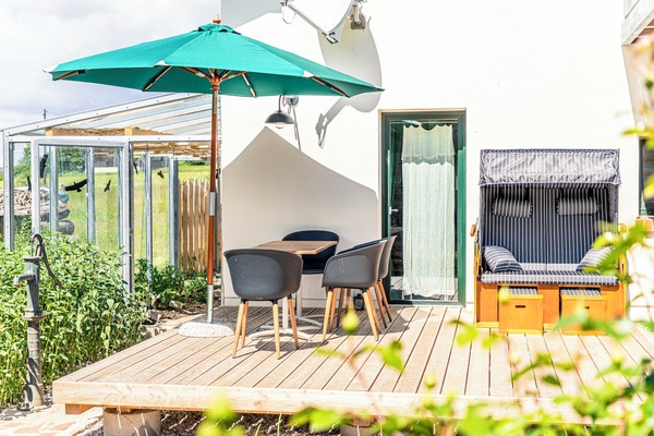 Ferienwohnung Buche Barriere arm-Terrasse2