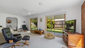 Smart TV, video games, DVD player, stereo