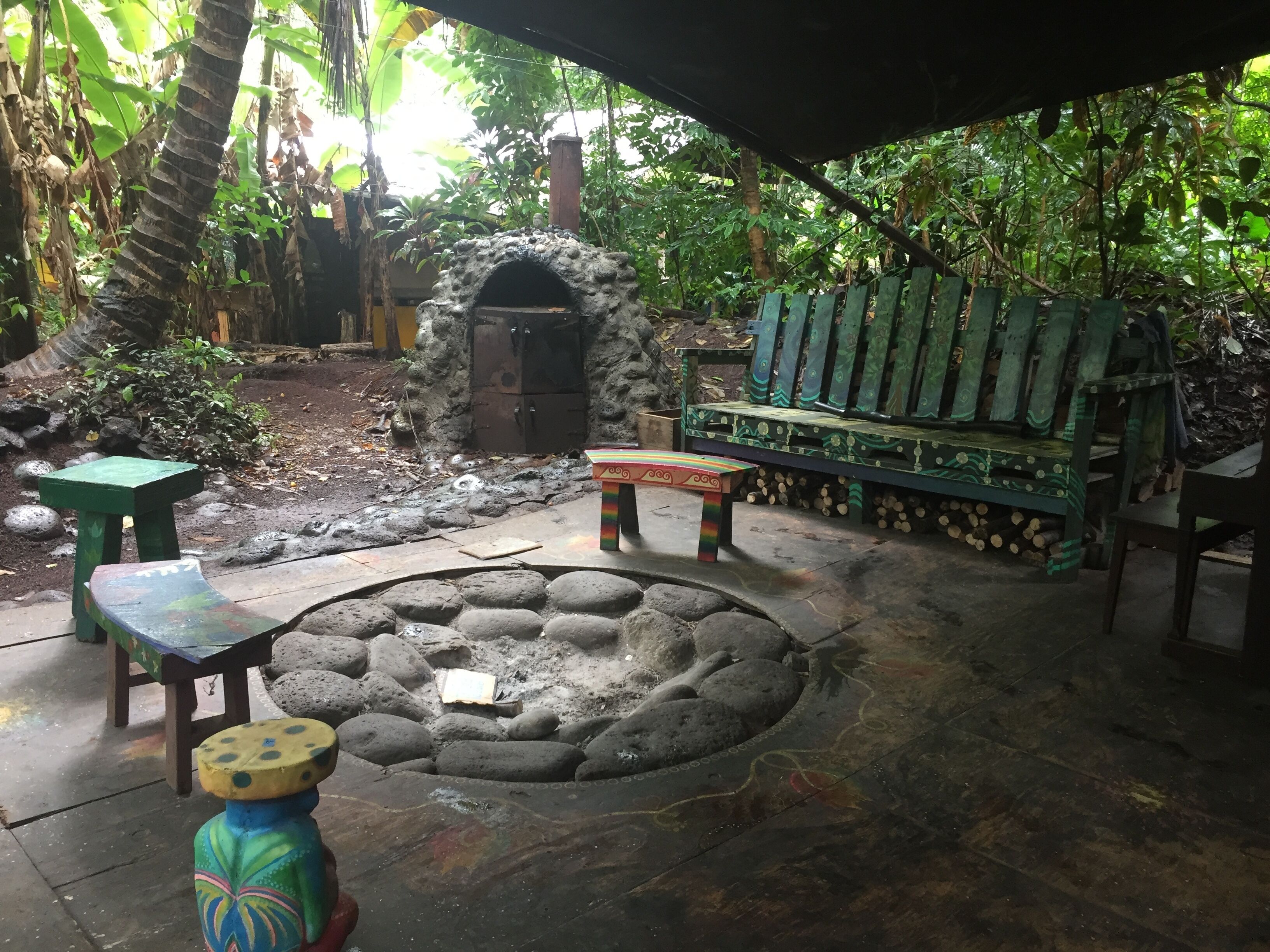 Fælles sovesal - mænd/kvinder - udsigt til have | Udsigt fra værelset