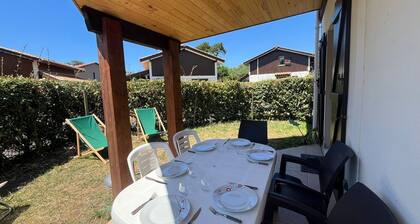 Cozy Villa with Shared Pool, Terrace & Parking Near Capbreton Market