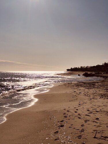 Seaside villa with terrace and garden