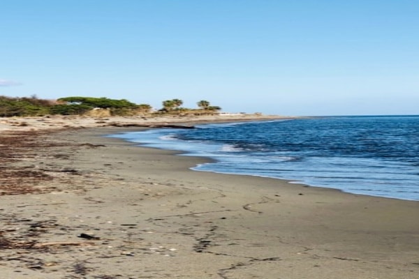 PĂ„ stranden och strandhanddukar