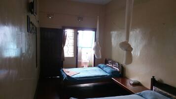Comfort Room, Multiple Beds, Balcony | Desk, laptop workspace, iron/ironing board, bed sheets