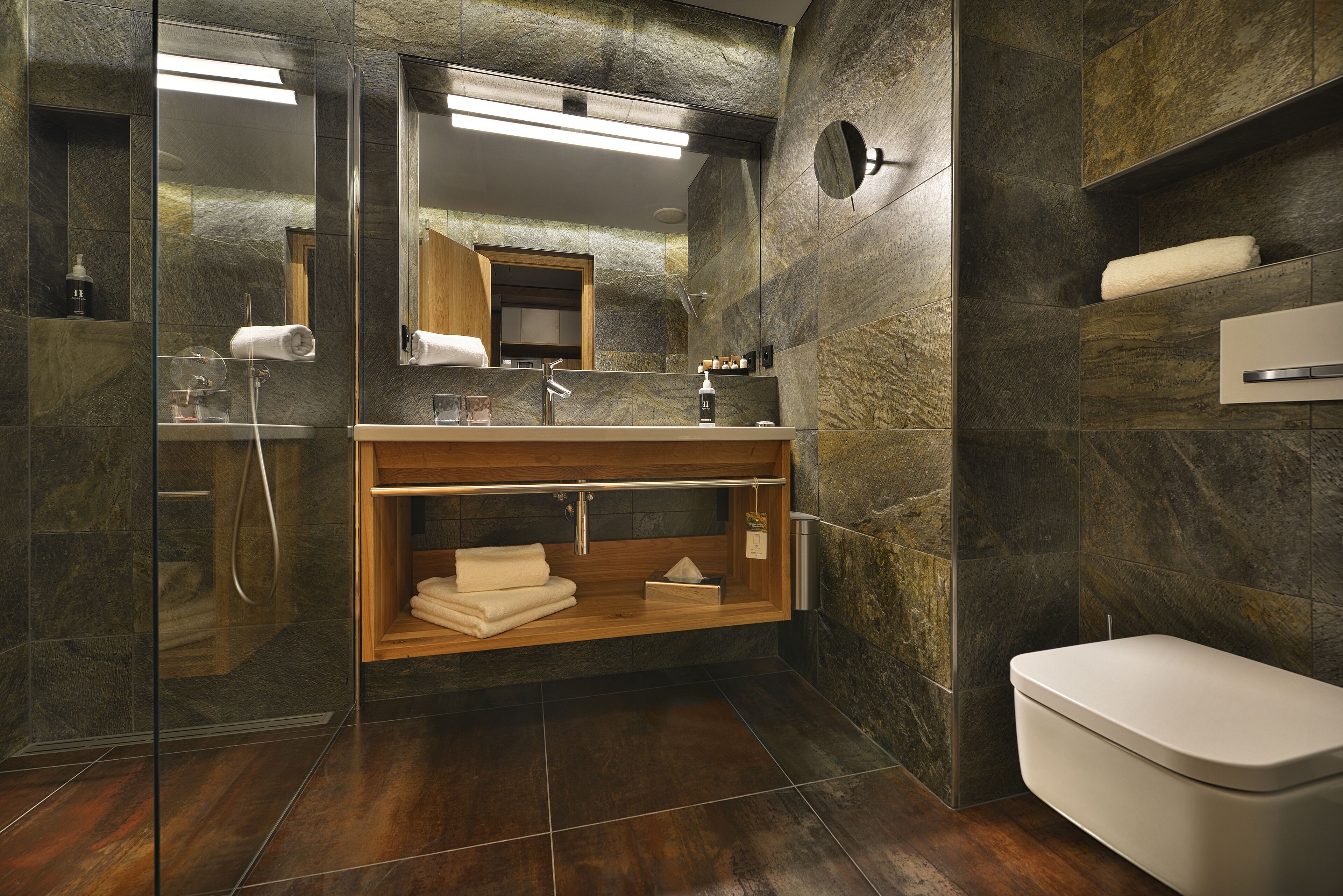 free toiletries, hair dryer, bathrobes, slippers