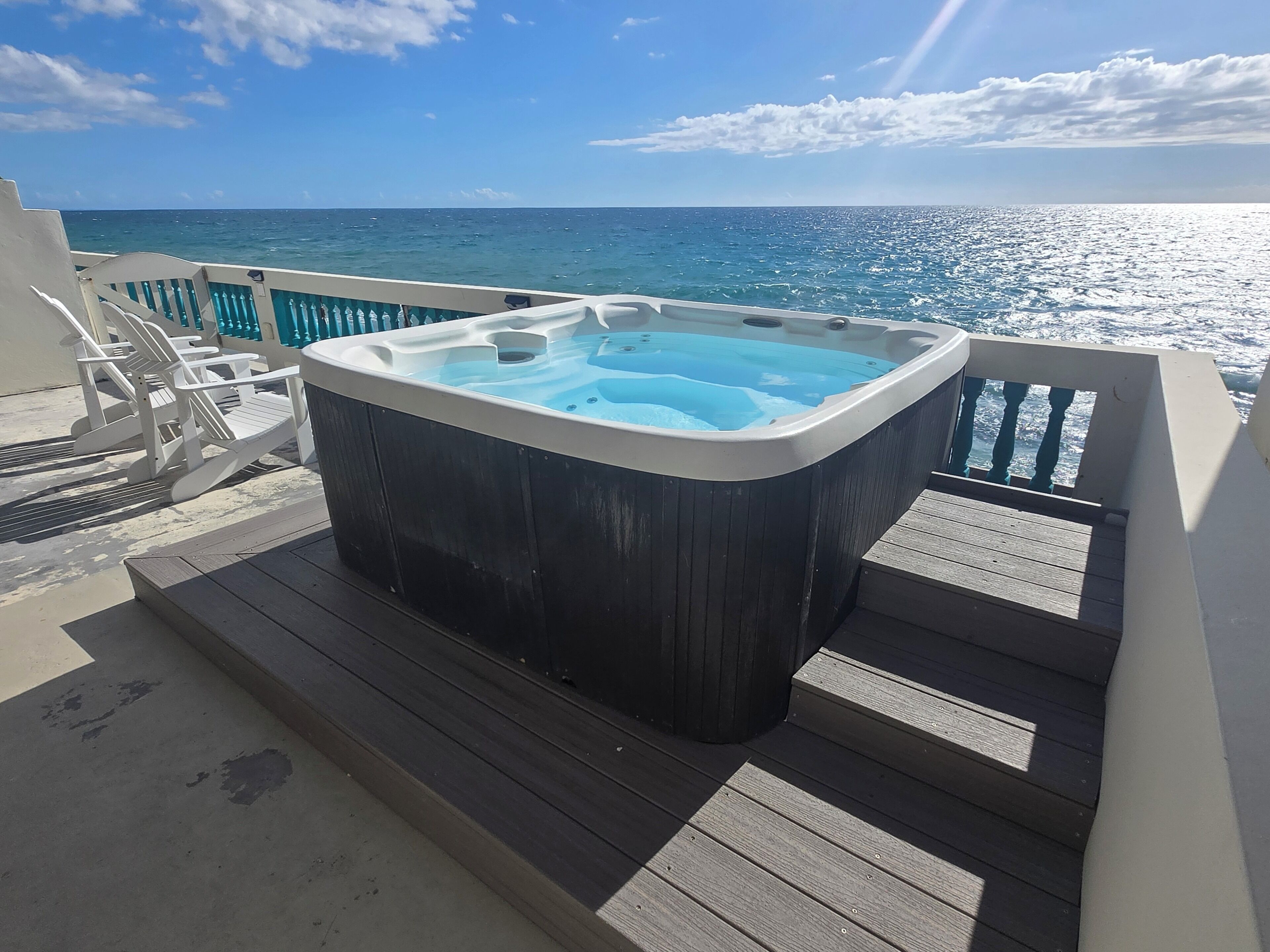 Superior Villa, 2 Bedrooms, Hot Tub, Oceanfront | Terrace/patio