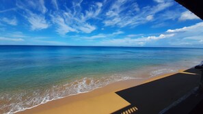 On the beach, white sand, beach towels, snorkeling