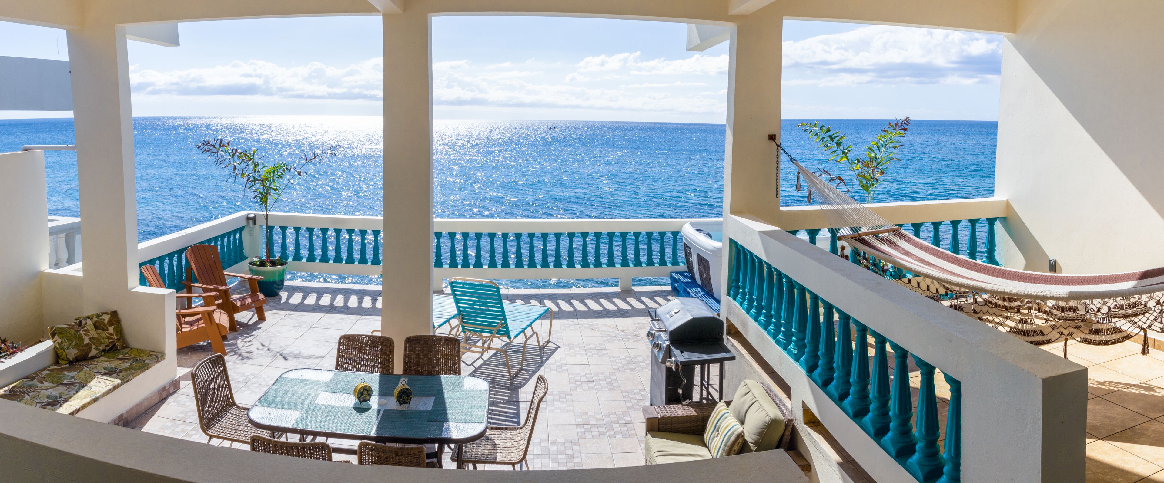 Panoramic Villa, 5 Bedrooms, Hot Tub, Oceanfront | Terrace/patio