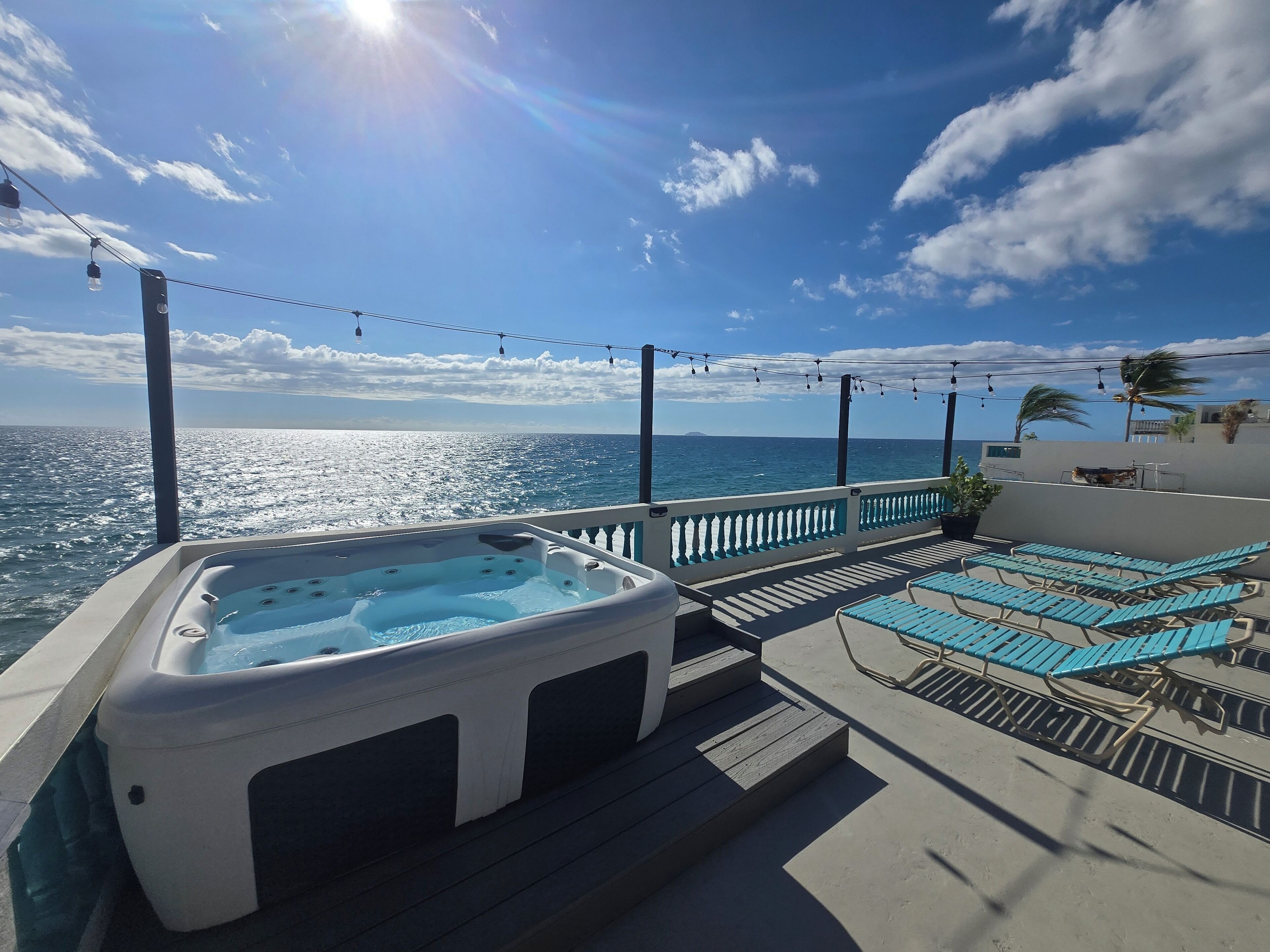 Family Villa, 5 Bedrooms, Hot Tub, Oceanfront | Terrace/patio