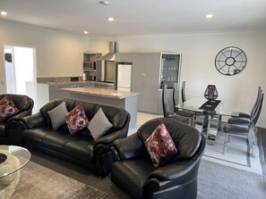 Smart TV, chimenea, reproductor de DVD y libros