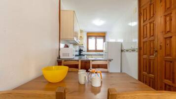 Fridge, microwave, oven, highchair