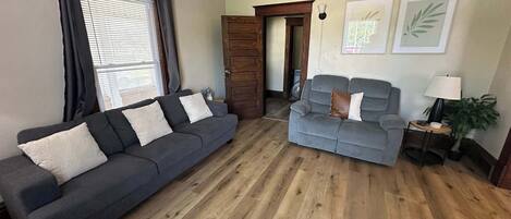 TV, DVD player, books, offices