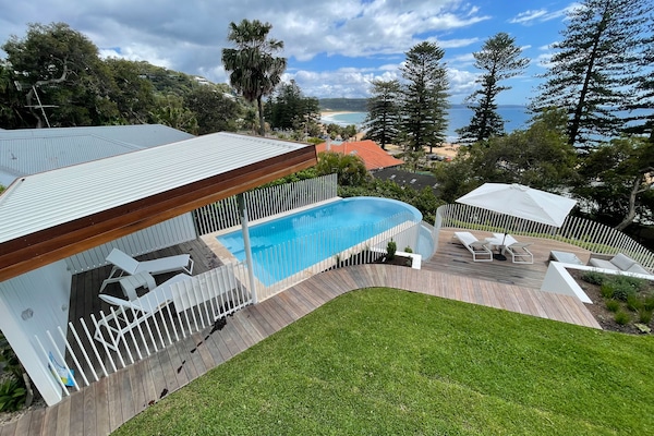 New Pool , cabana, outdoor shower and deck.