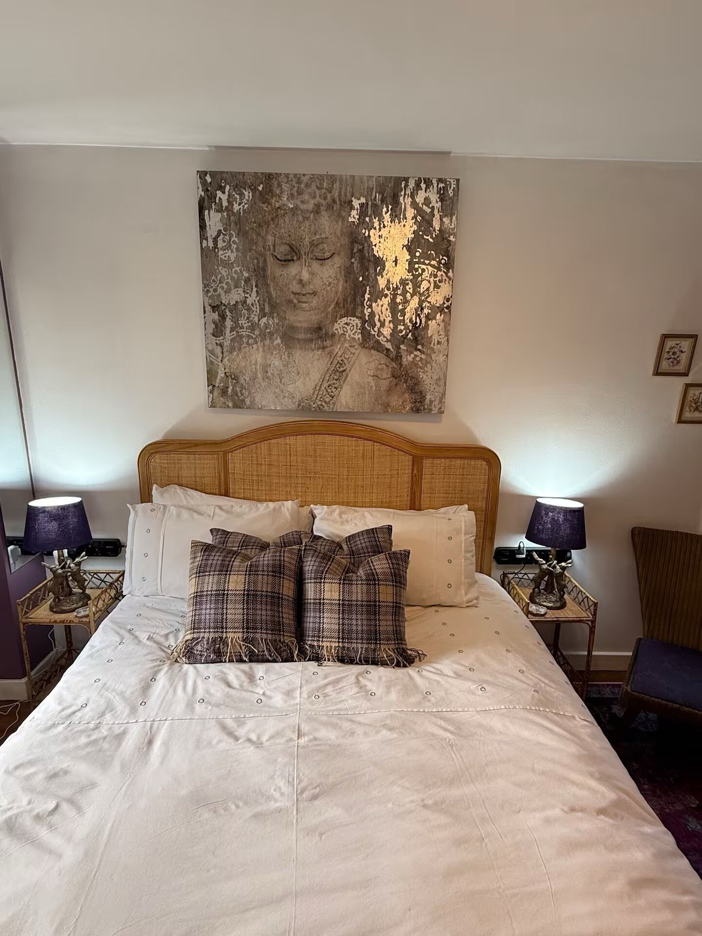 1 bedroom, desk, iron/ironing board, travel cot