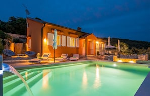 A heated pool