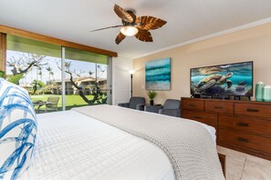 Tabla de planchar con plancha, wifi gratis y ropa de cama
