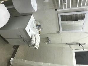 Hair dryer, towels