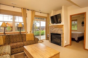 TV, fireplace, DVD player
