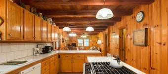 Sleeps 11! 5BR/2.5BA LRG Log Cabin on 5 Acres, Close to Hendo/AVL, TWO Kitchens!