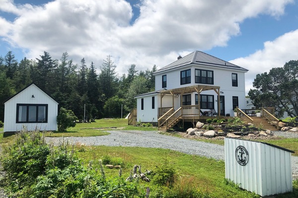 The property looking up from the ocean