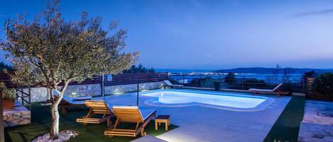 A heated pool