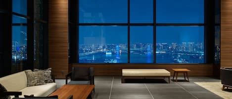 Vue depuis lâhĂ©bergement