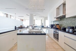 3 Bedrooms Condo | Private kitchen | Full-size fridge, microwave, stovetop, electric kettle - Kamala Condominium by A Prime Property (Kamala)