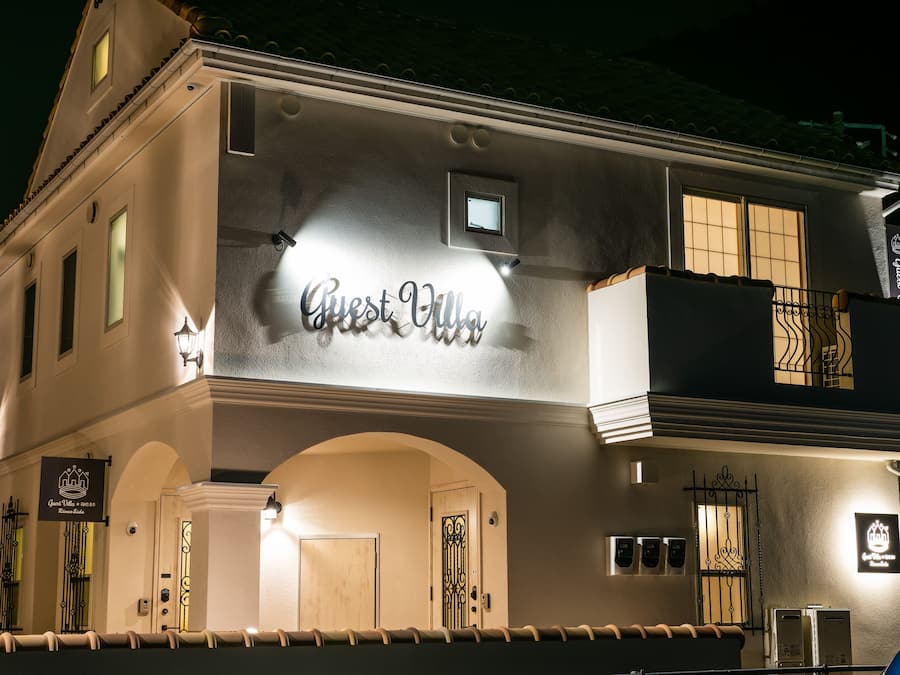 Front of property – evening/night