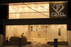 Front of property – evening/night - F Hotel (Port Blair)