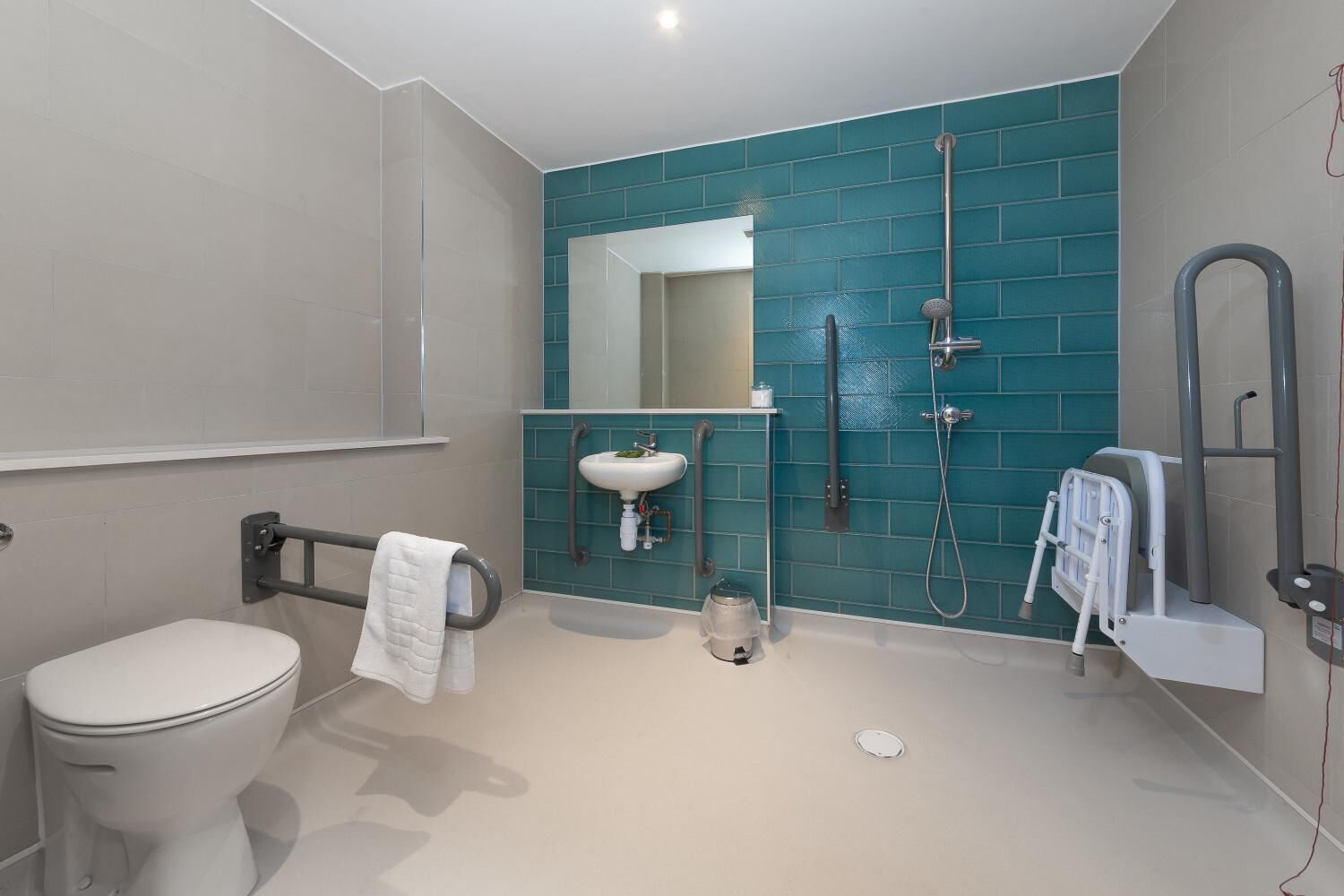 double or twin room, accessible (disability access) | bathroom | towels
