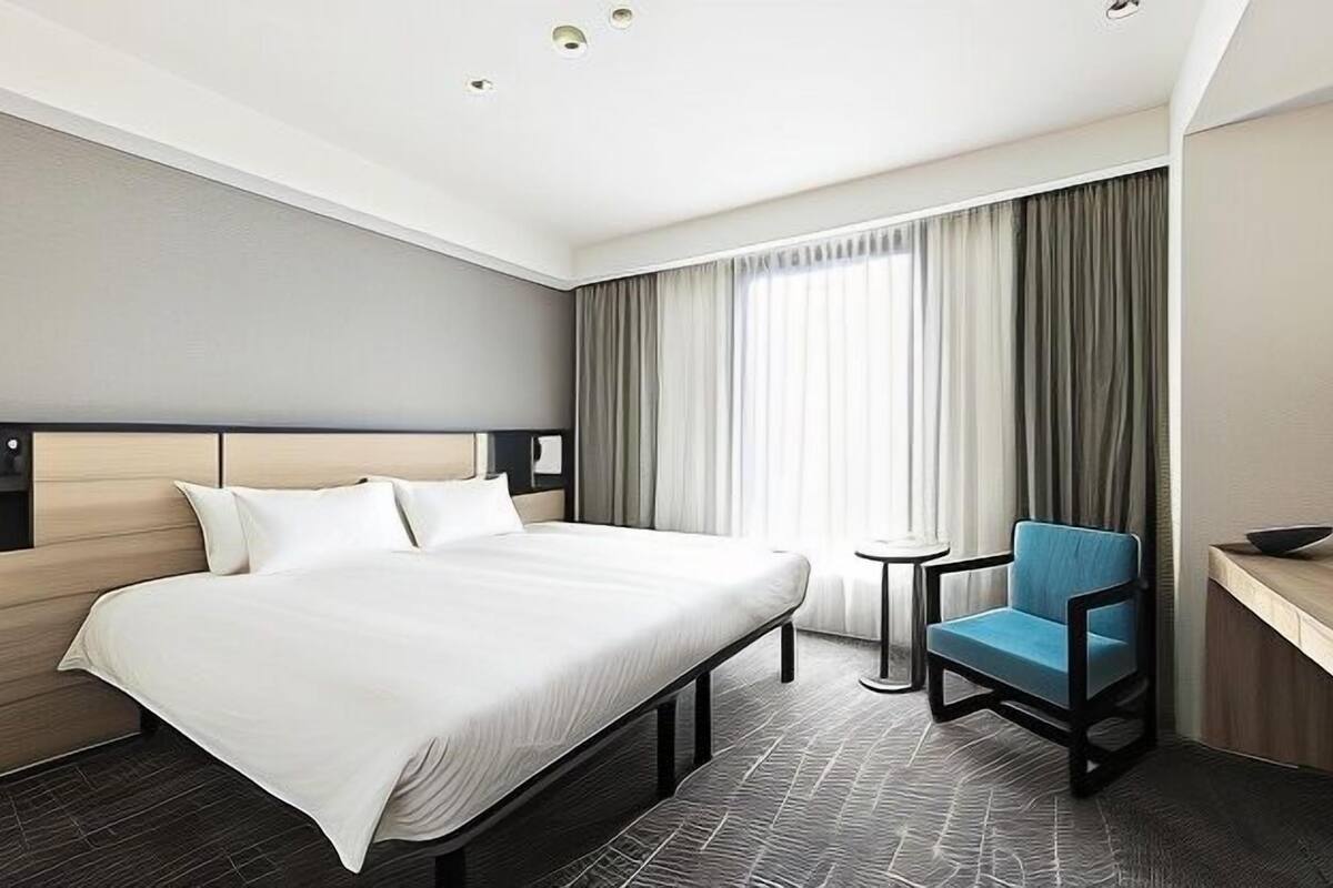 Blackout curtains, iron/ironing board, free WiFi, bed sheets