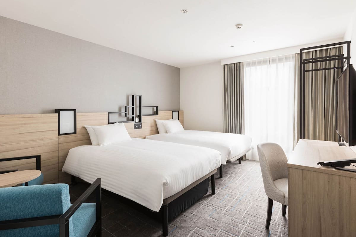 Blackout curtains, iron/ironing board, free WiFi, bed sheets