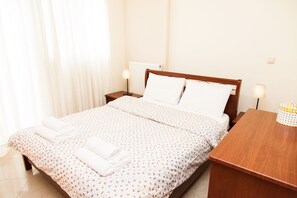 Apartment, 2 Bedrooms | 2 bedrooms, desk, laptop workspace, iron/ironing board - Spacious Apartment in Neos Kosmos (Athens)