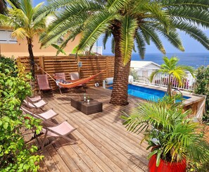 Pool - Ground floor apartment with sea view (Les Anses-d'Arlet)