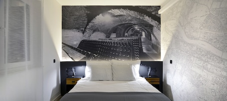 Quarto casal | 1 quarto, roupas de cama premium, escrivaninha