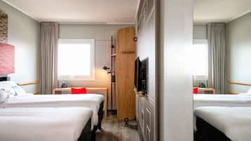 In-room safe, desk, laptop workspace, blackout drapes