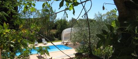 Outdoor pool, a heated pool