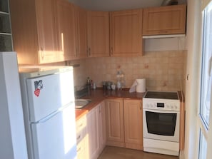 Standard Apartment | Private kitchenette | Full-size fridge, oven, stovetop, electric kettle - Apartament typu Standard - ul. Hoża 40 (Warsaw)