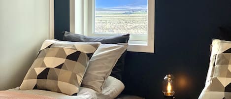 3 bedrooms, blackout curtains, iron/ironing board, free cots/infant beds