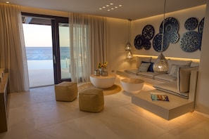 Design Villa, 3 Bedrooms | Living area | Smart TV, Netflix, streaming services - Yades Instyle Villas (Sitia)