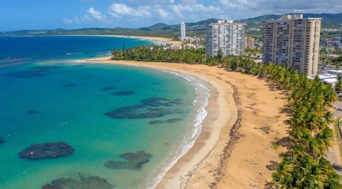 On the beach close to El Yunque