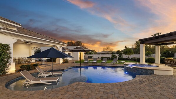 Outdoor pool, a heated pool