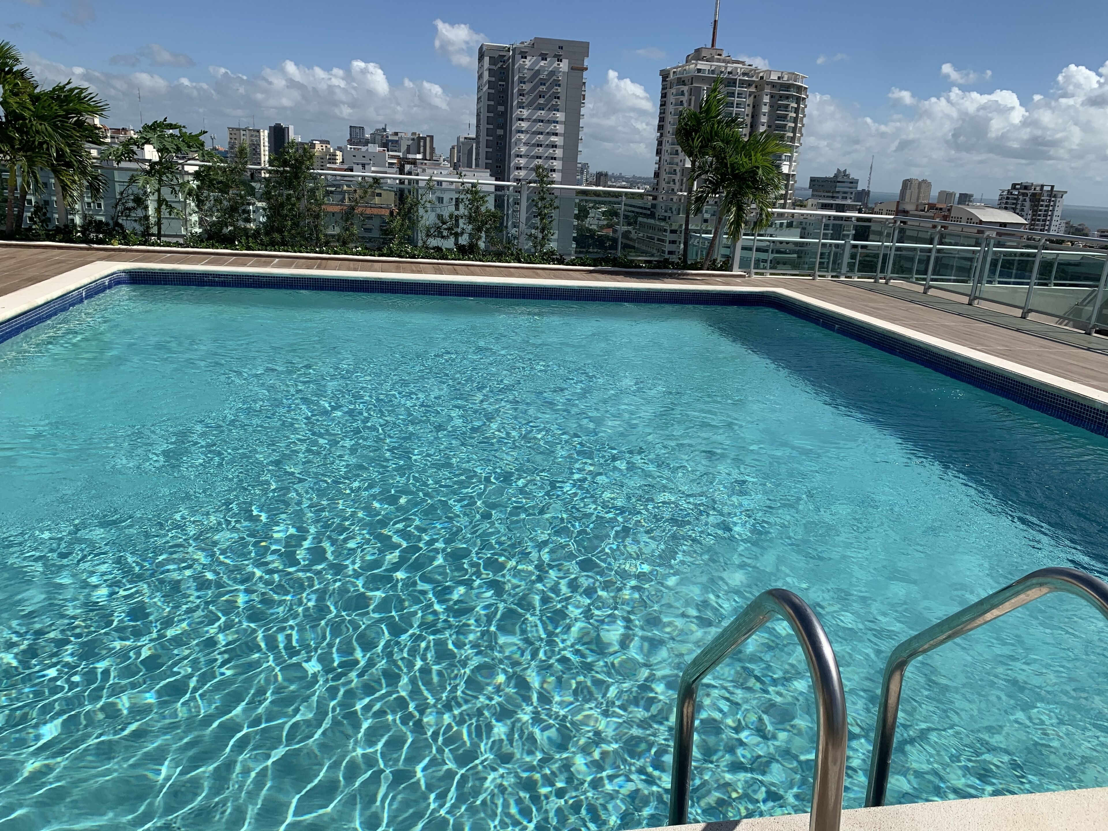 Outdoor pool, a rooftop pool
